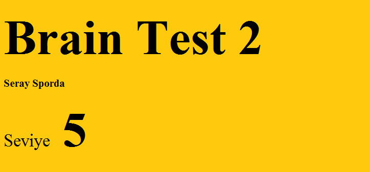 The brain test 2. The brain test 2