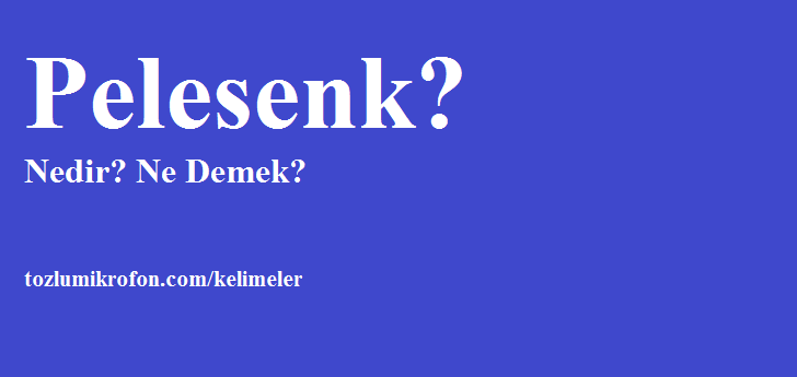 Pelesenk Nedir Ne Demek Cumle Ici Kullanimi Ve Kokeni Tozlu Mikrofon