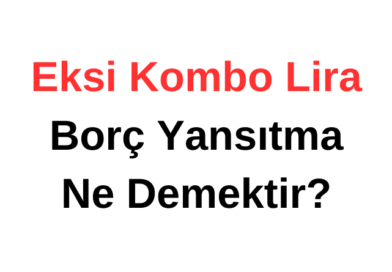 Eksi Kombo Lira Borç Yansıtma Ne Demek?