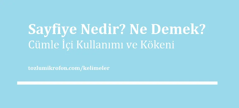 sayfiye nedir ne demek cumle ici kullanimi ve kokeni tozlu mikrofon